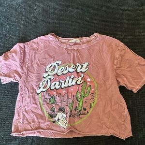 Desert Darlin' Pink Cropped Tee